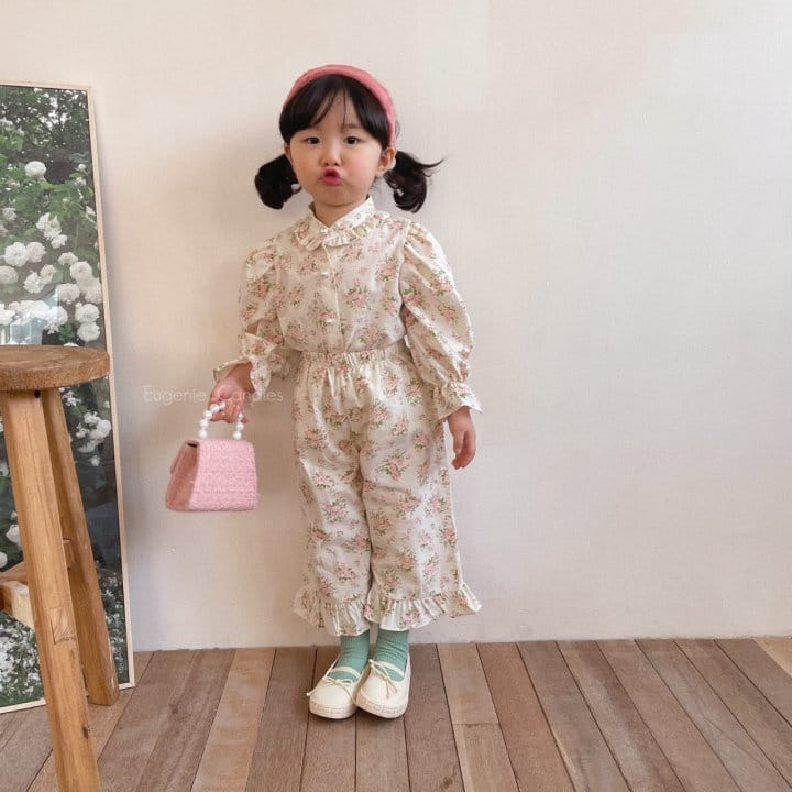 Eugenie Candies - Korean Children Fashion - #stylishchildhood - Peach Rose Top Bottom Set - 3