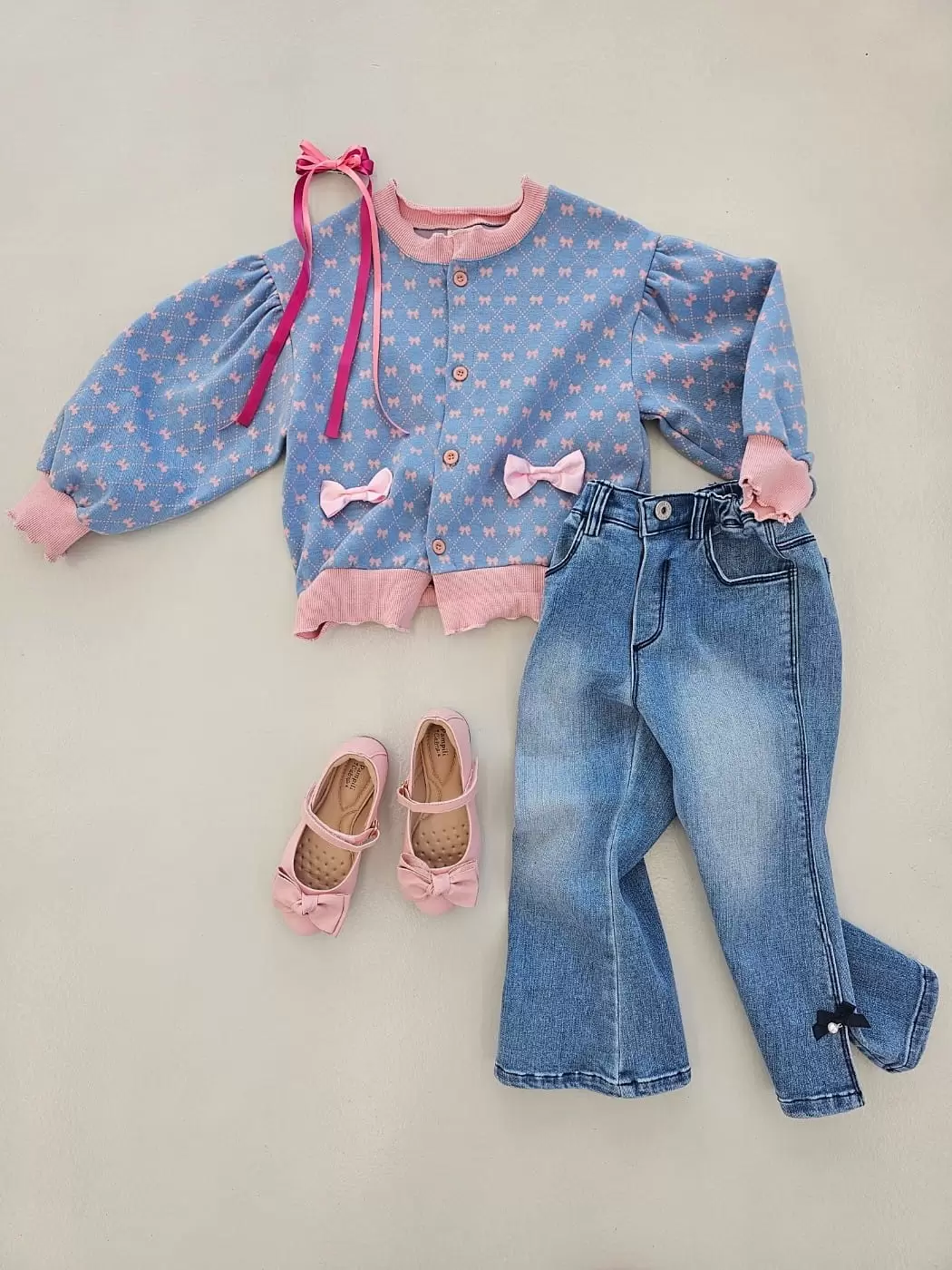 Firstblue - Korean Children Fashion - #childofig - Dia Ribbon Cardigan - 7