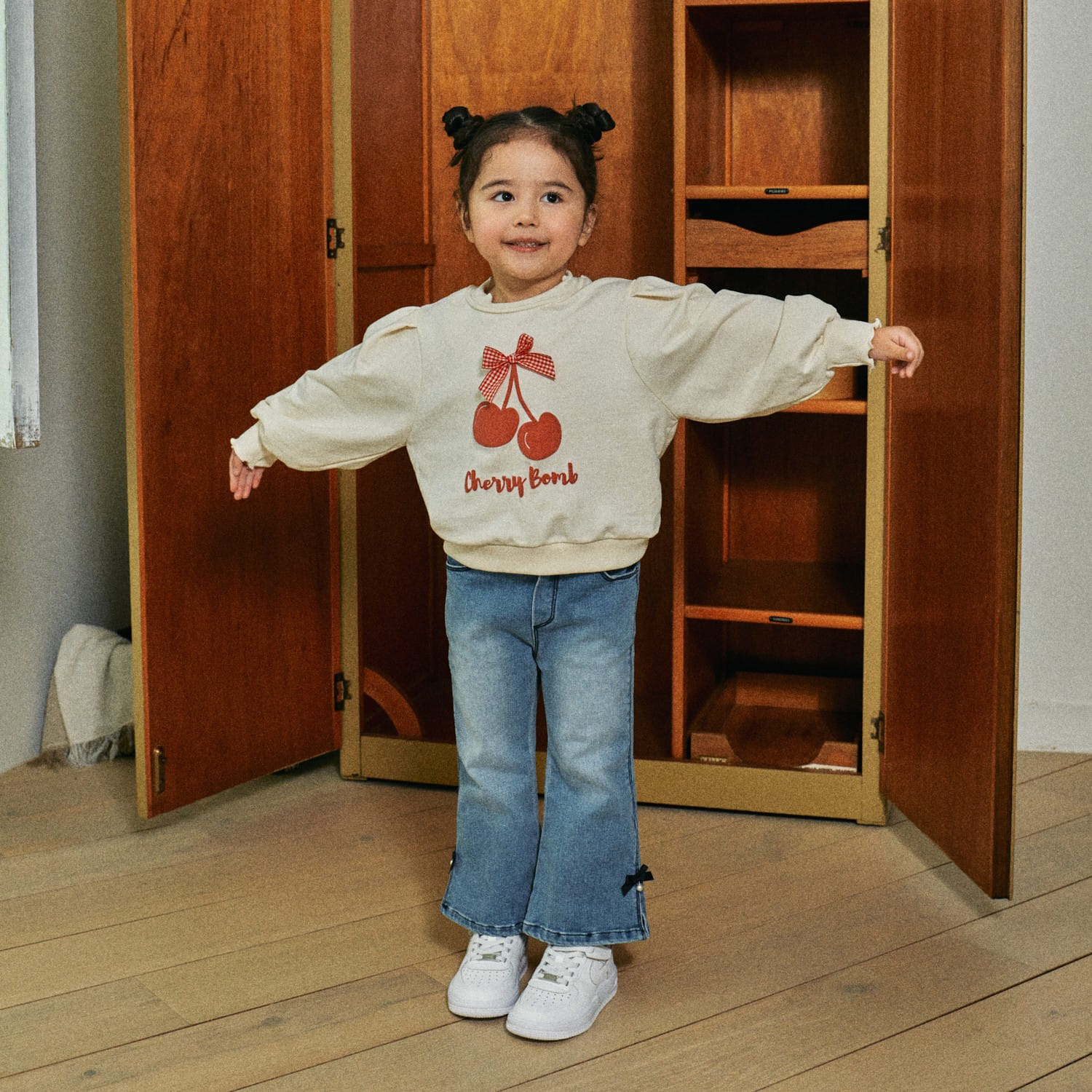 Firstblue - Korean Children Fashion - #designkidswear - Cherry Ribbon Tee