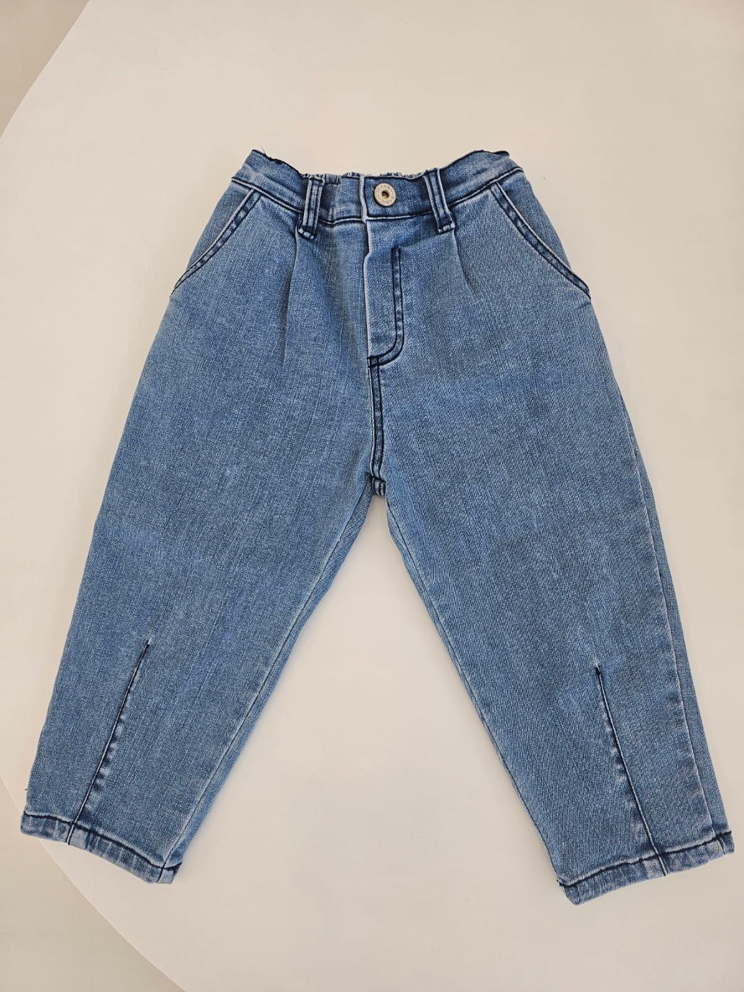Firstblue - Korean Children Fashion - #fashionkids - Half Open Pleated Jeans