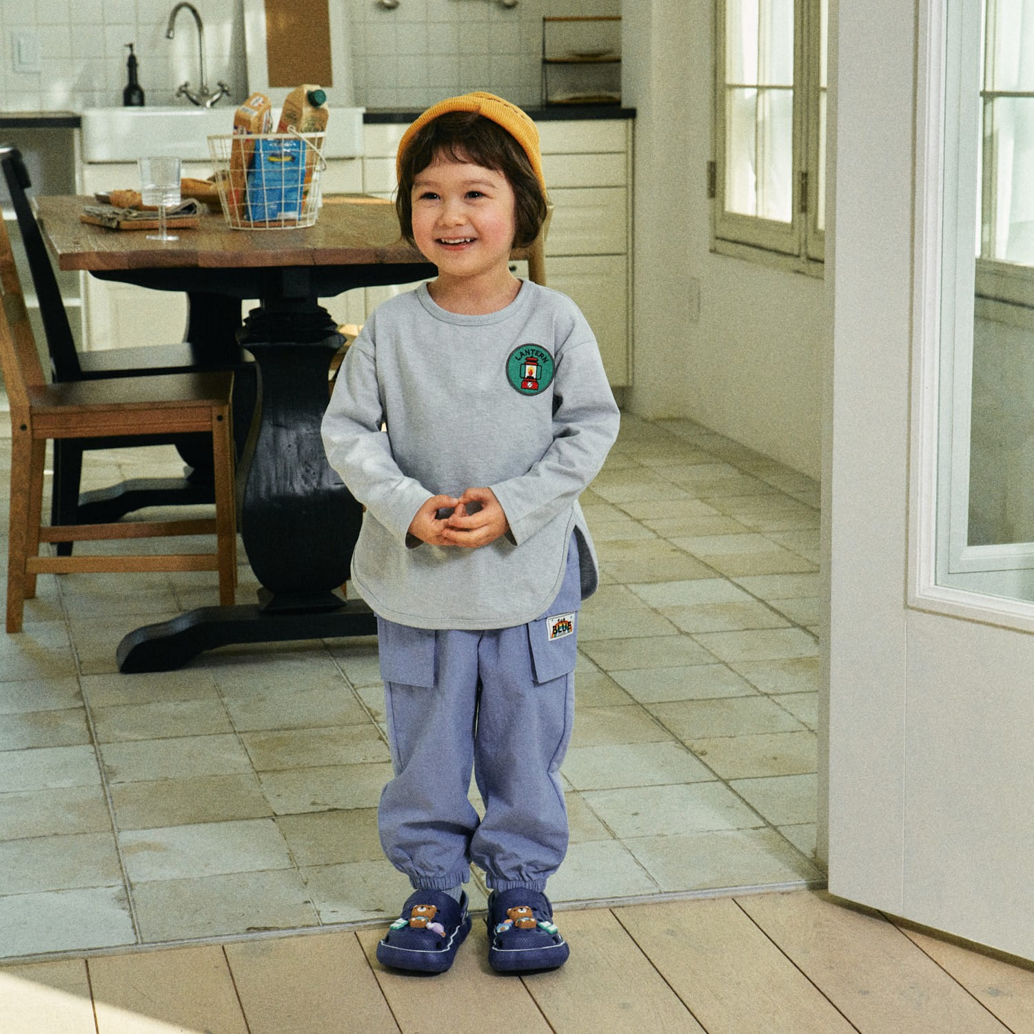 Firstblue - Korean Children Fashion - #kidsshorts - Camping Wappen Embroidery Tee - 5