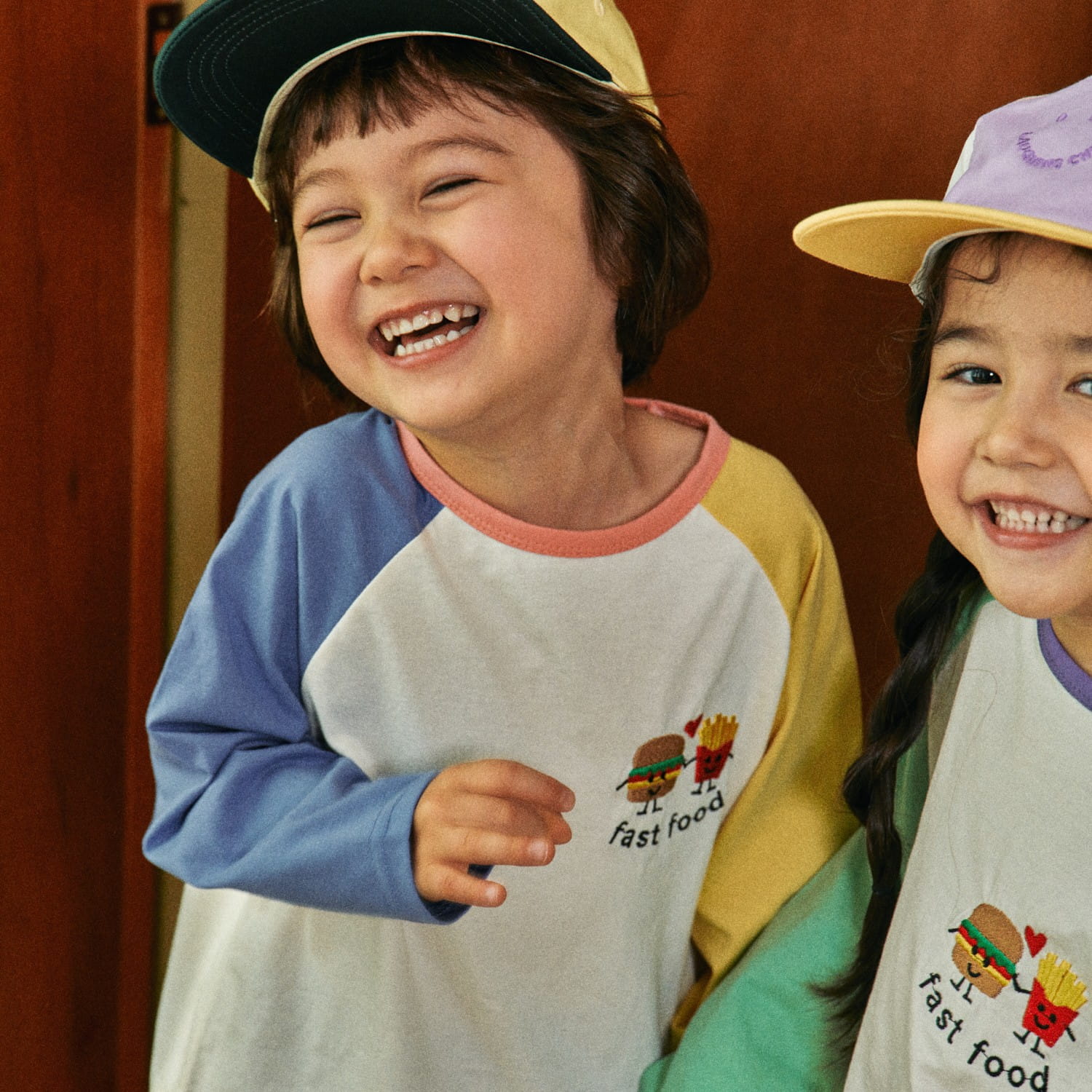 Firstblue - Korean Children Fashion - #kidsshorts - Burger Chip Embroidery Tee - 3