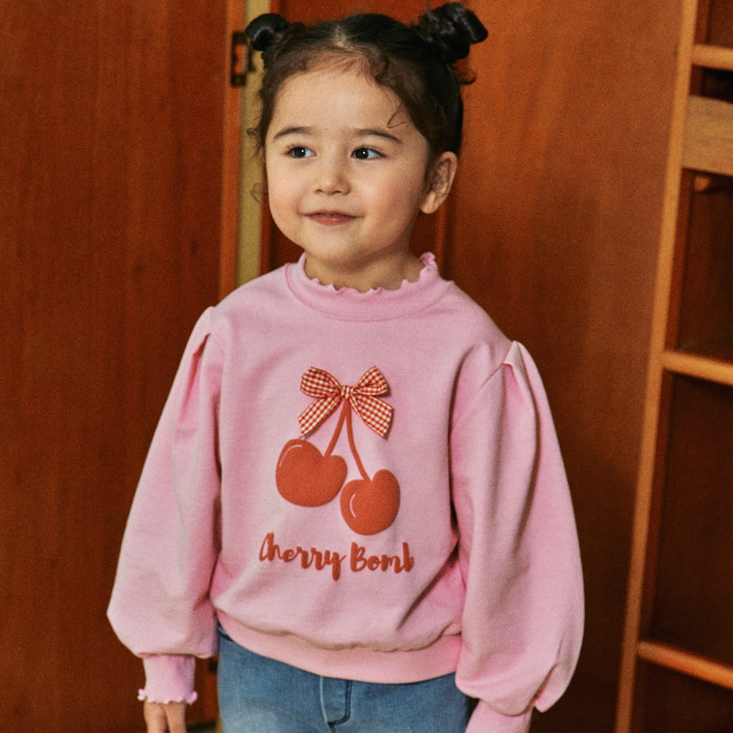 Firstblue - Korean Children Fashion - #kidzfashiontrend - Cherry Ribbon Tee - 6