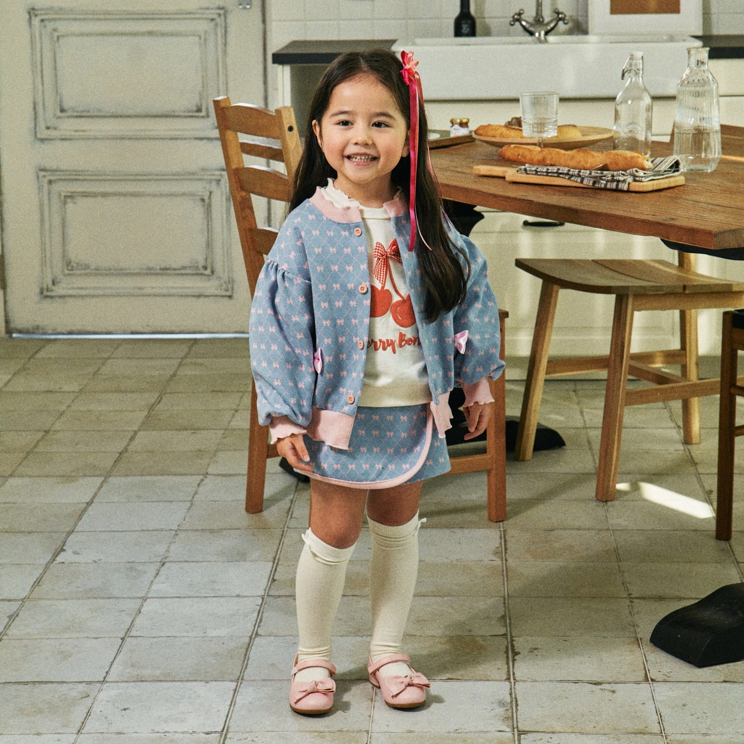 Firstblue - Korean Children Fashion - #magicofchildhood - Dia Ribbon Cardigan