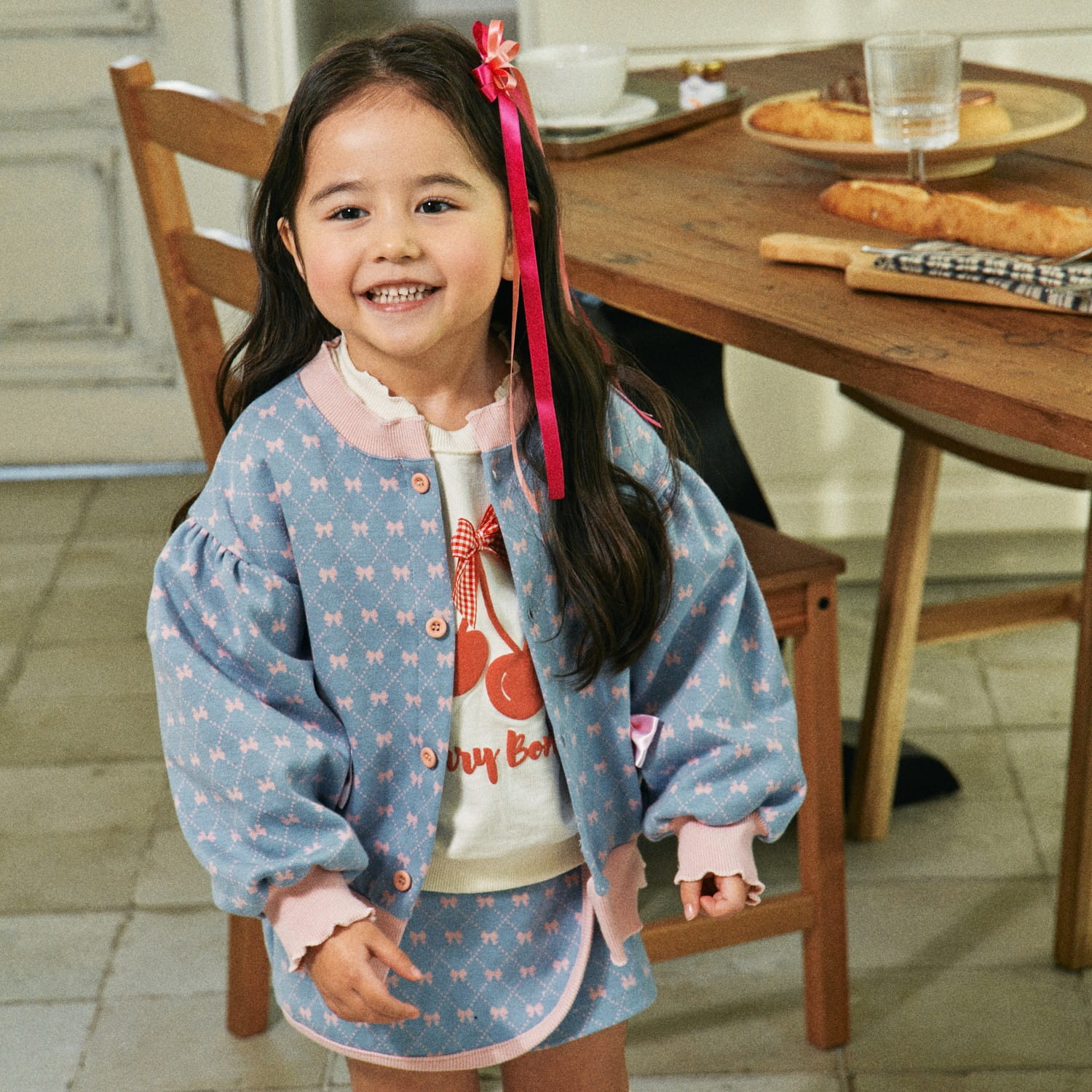 Firstblue - Korean Children Fashion - #minifashionista - Dia Ribbon Cardigan - 2
