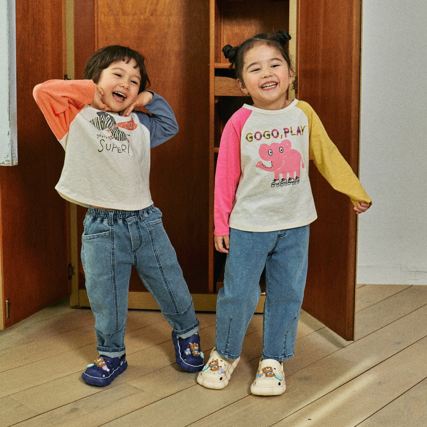 Firstblue - Korean Children Fashion - #prettylittlegirls - GO GO Raglan Tee