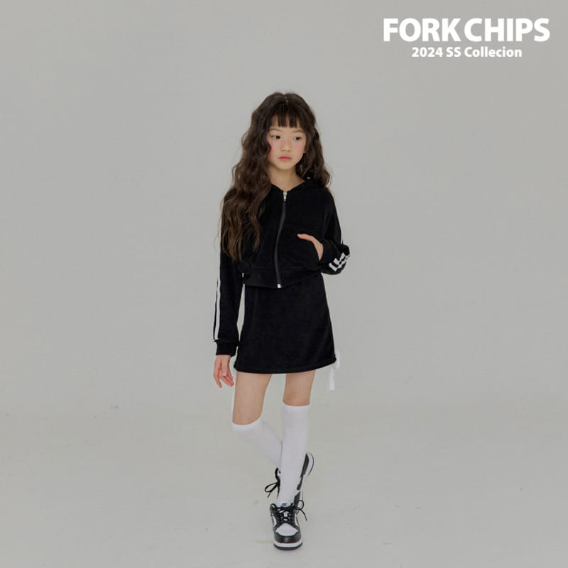 Fork Chips - Korean Children Fashion - #Kfashion4kids - Coco Terry Zip Up - 6