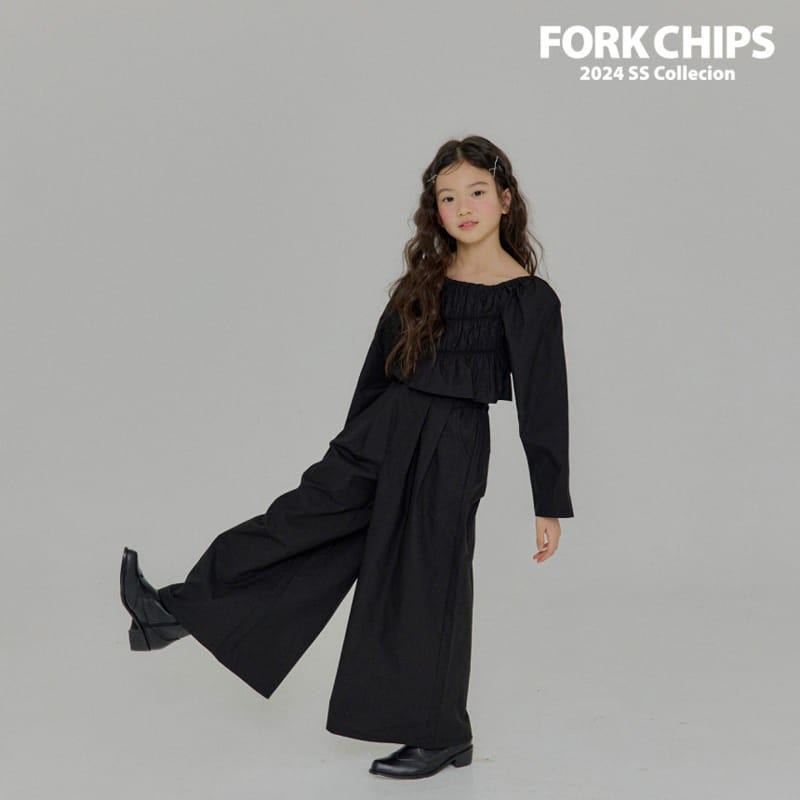 Fork Chips - Korean Children Fashion - #Kfashion4kids - Double Wide Pants - 3