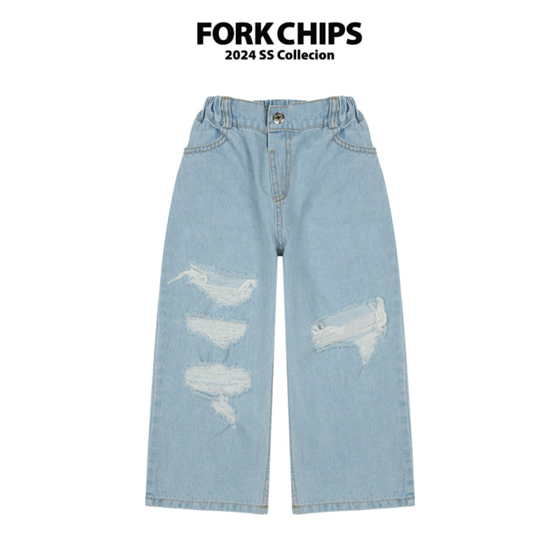 Fork Chips - Korean Children Fashion - #childofig - Maxy Tear Jeans - 11
