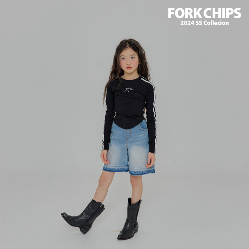 Fork Chips - Korean Children Fashion - #designkidswear - Metal Tape Tee - 6