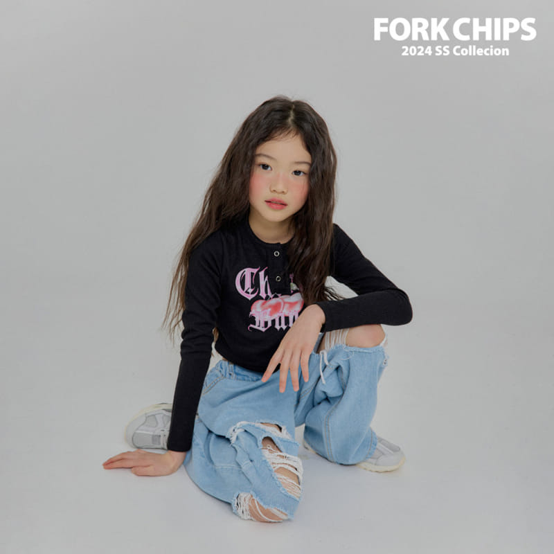 Fork Chips - Korean Children Fashion - #discoveringself - Cherry Bang Crop Tee - 6