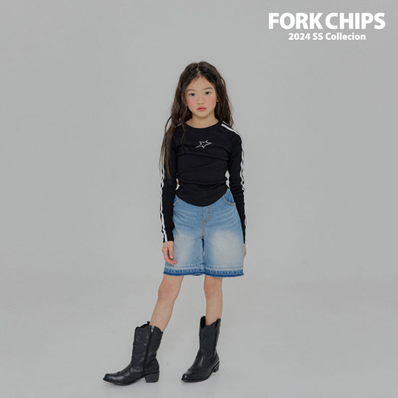 Fork Chips - Korean Children Fashion - #fashionkids - Metal Tape Tee - 8