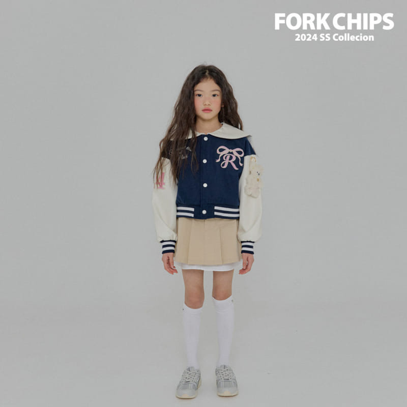 Fork Chips - Korean Children Fashion - #kidsshorts - School Baseball Jumper - 8