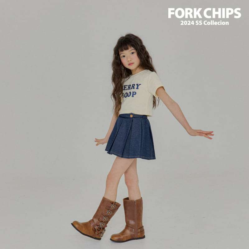 Fork Chips - Korean Children Fashion - #kidsshorts - Sander Button Skirt - 6
