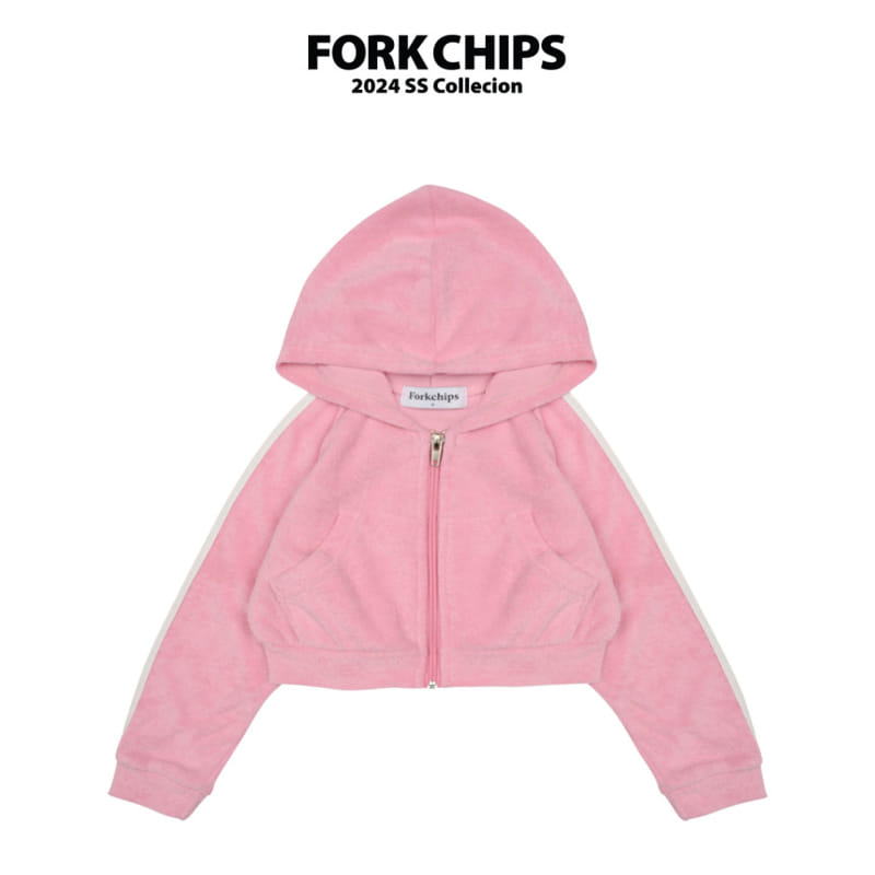 Fork Chips - Korean Children Fashion - #kidsshorts - Coco Terry Zip Up - 3