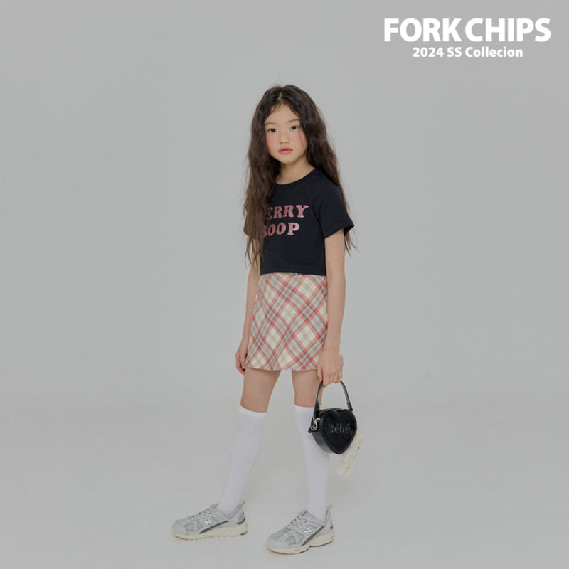 Fork Chips - Korean Children Fashion - #kidsstore - Glitter Crop Tee - 11