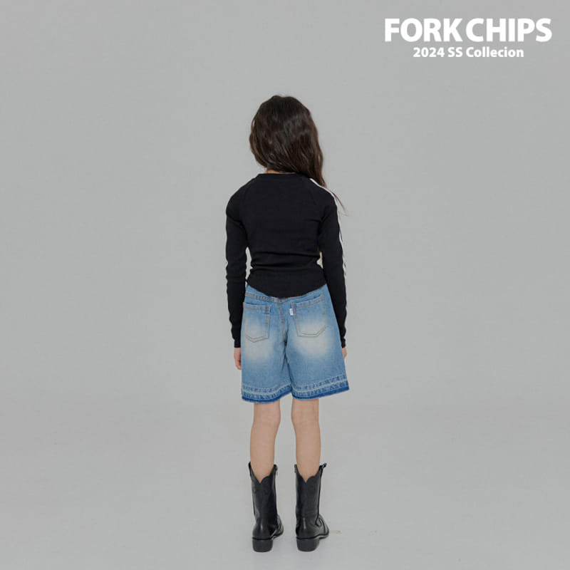 Fork Chips - Korean Children Fashion - #kidsstore - Metal Tape Tee - 10