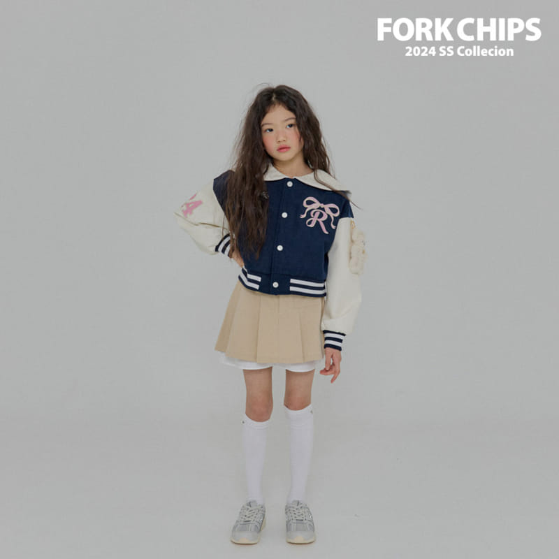 Fork Chips - Korean Children Fashion - #kidsstore - School Baseball Jumper - 9