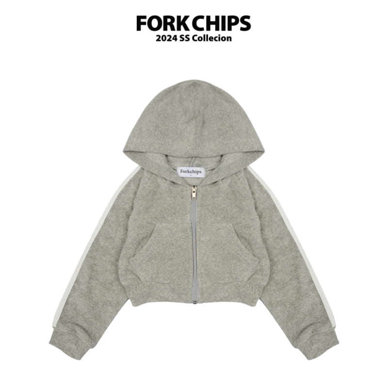 Fork Chips - Korean Children Fashion - #kidsshorts - Coco Terry Zip Up - 4