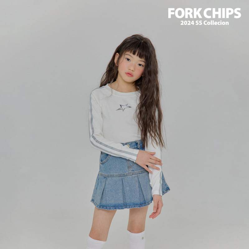 Fork Chips - Korean Children Fashion - #kidzfashiontrend - Metal Tape Tee - 11