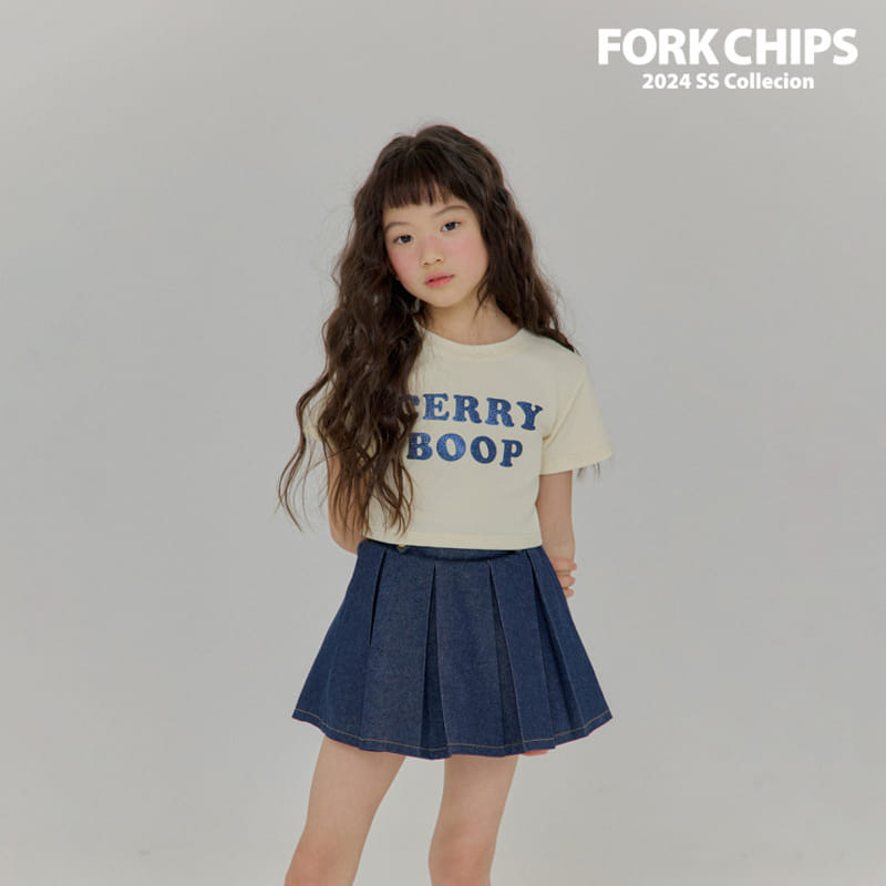 Fork Chips - Korean Children Fashion - #kidzfashiontrend - Sander Button Skirt - 8