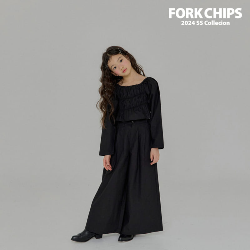 Fork Chips - Korean Children Fashion - #kidzfashiontrend - Double Wide Pants - 2
