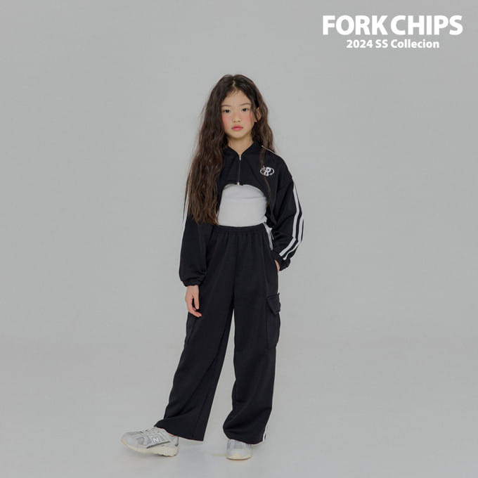 Fork Chips - Korean Children Fashion - #magicofchildhood - Lacing Cargo Pants