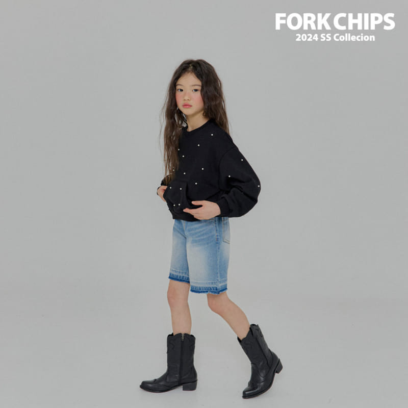 Fork Chips - Korean Children Fashion - #magicofchildhood - Newtro Denim Pants - 6