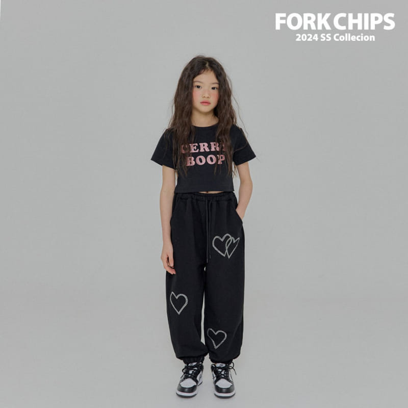 Fork Chips - Korean Children Fashion - #magicofchildhood - Cupid Jogger Pants - 3