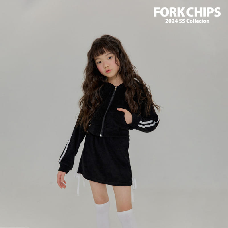 Fork Chips - Korean Children Fashion - #magicofchildhood - Coco Terry Zip Up - 8