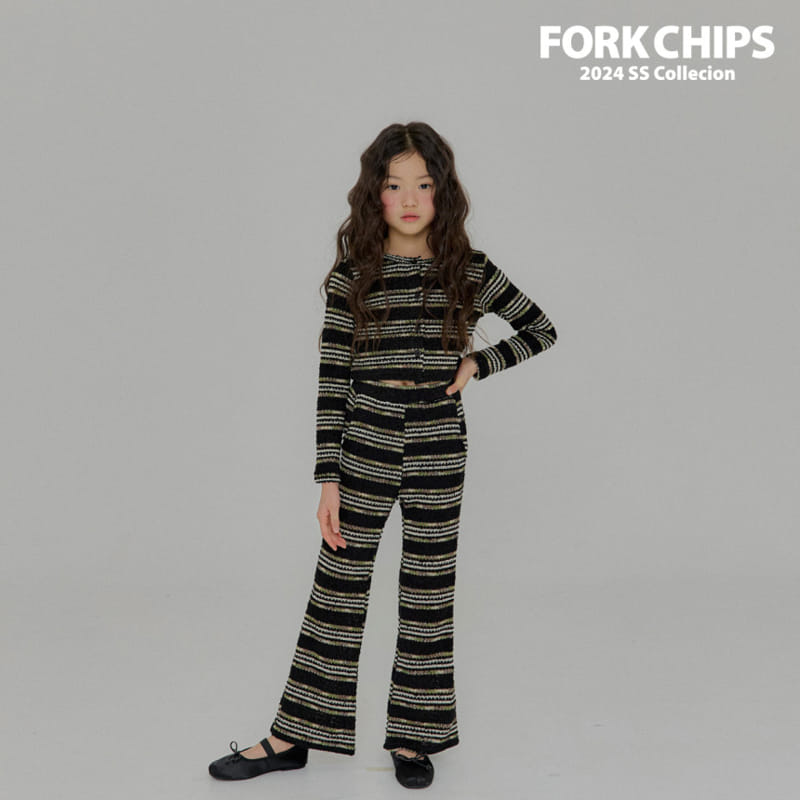 Fork Chips - Korean Children Fashion - #prettylittlegirls - French Knit Leggings - 5