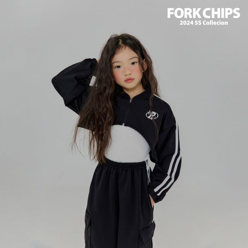 Fork Chips - Korean Children Fashion - #prettylittlegirls - Lacing Cargo Pants - 3