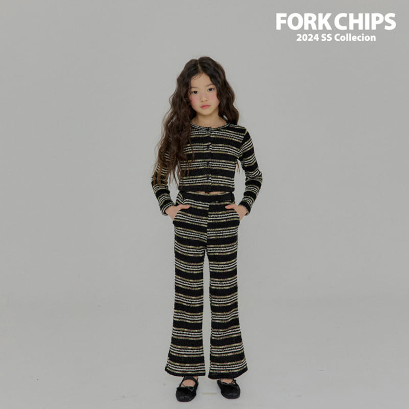 Fork Chips - Korean Children Fashion - #stylishchildhood - French Knit Leggings - 8