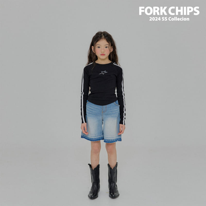 Fork Chips - Korean Children Fashion - #stylishchildhood - Metal Tape Tee - 3