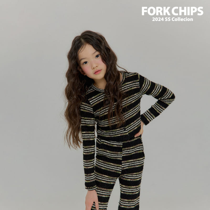 Fork Chips - Korean Children Fashion - #todddlerfashion - French Knit Leggings - 6