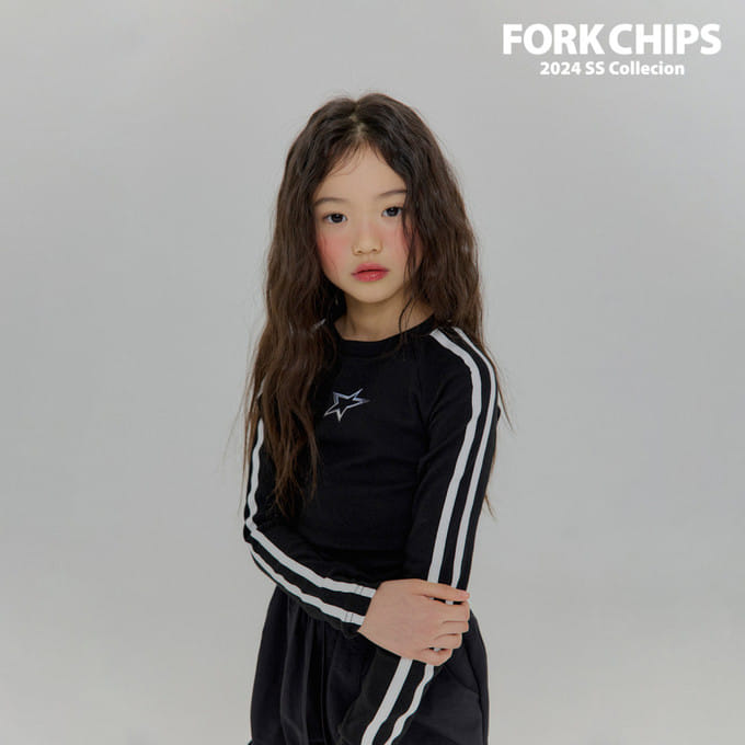 Fork Chips - Korean Children Fashion - #todddlerfashion - Metal Tape Tee