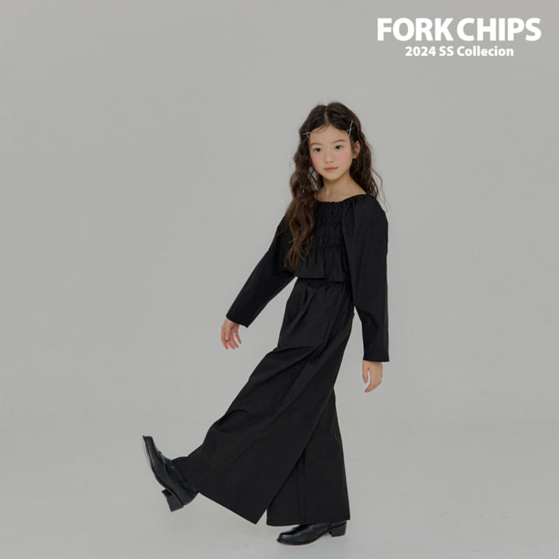 Fork Chips - Korean Children Fashion - #todddlerfashion - Double Wide Pants - 8