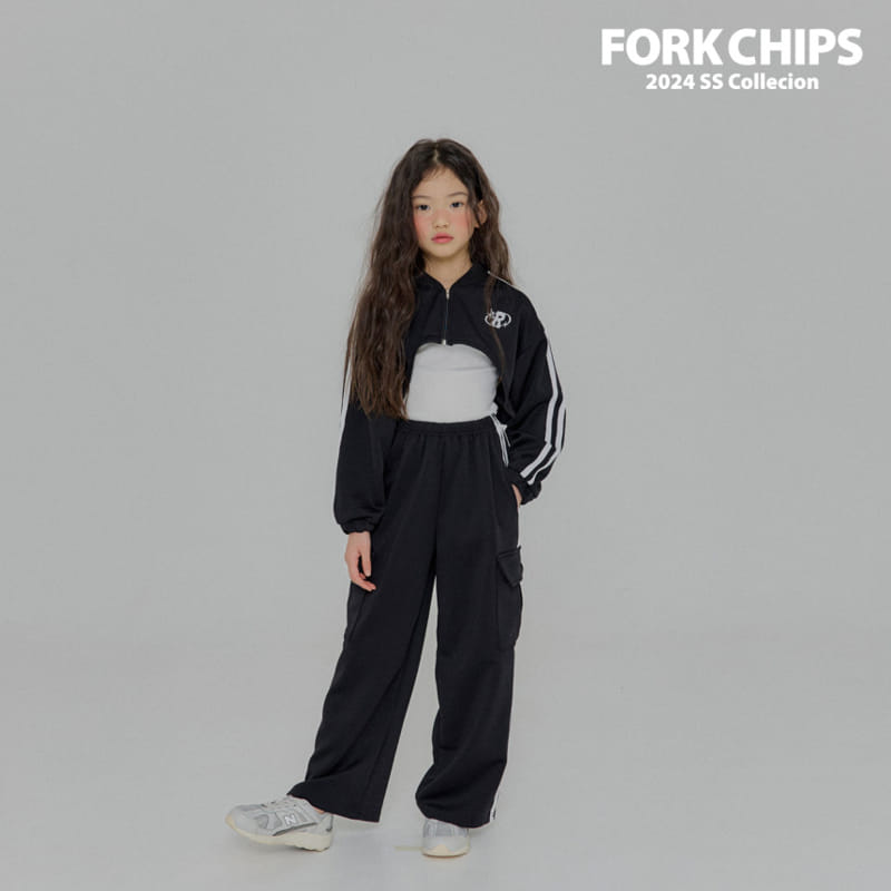 Fork Chips - Korean Children Fashion - #toddlerclothing - Lacing Cargo Pants - 5