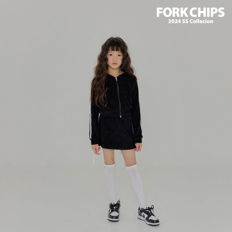 Fork Chips - Korean Children Fashion - #toddlerclothing - Coco Terry Skirt - 11