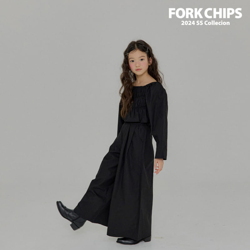 Fork Chips - Korean Children Fashion - #toddlerclothing - Double Wide Pants - 9