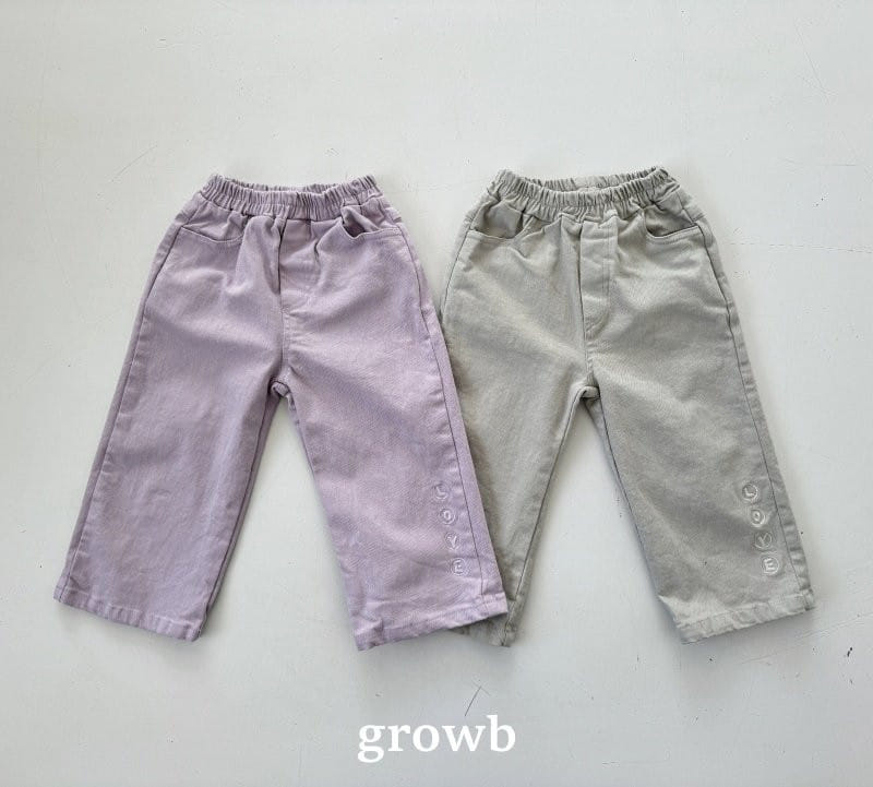 Grow B - Korean Children Fashion - #kidzfashiontrend - Love Pants