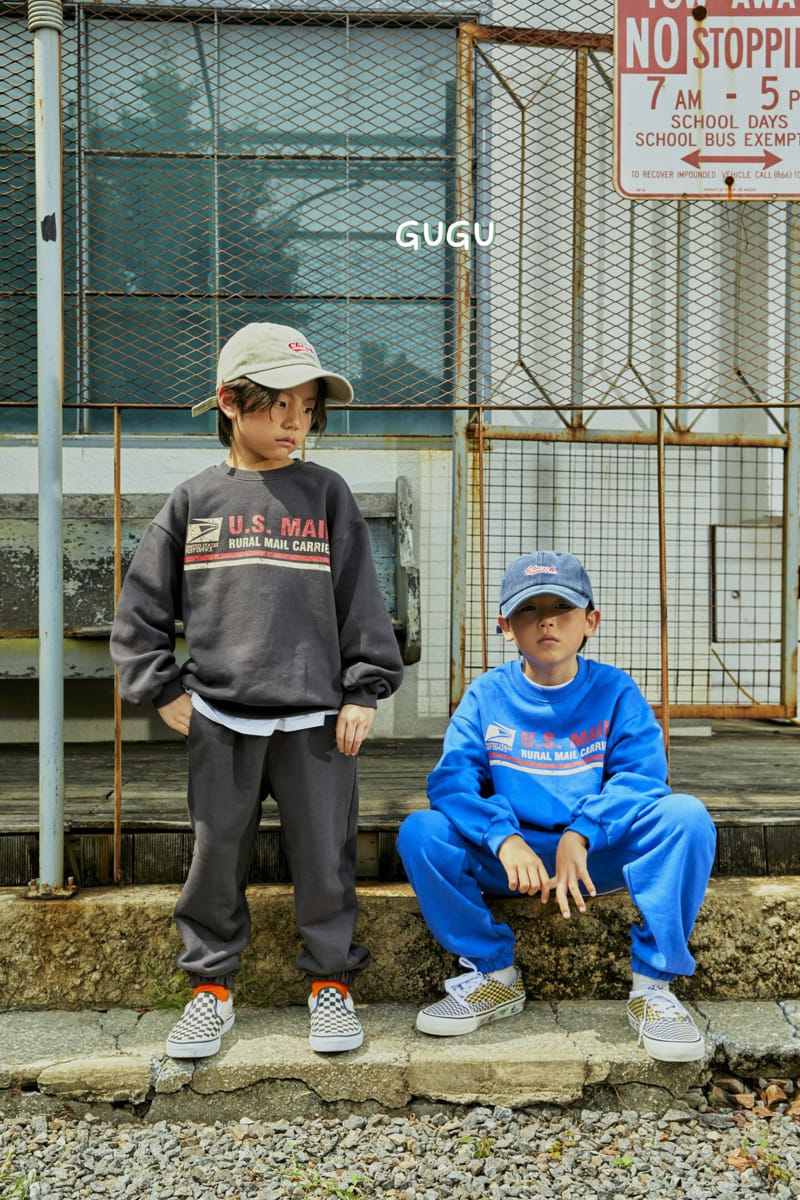 Gugu Kids - Korean Children Fashion - #Kfashion4kids - Post Man Top Bottom Set - 3