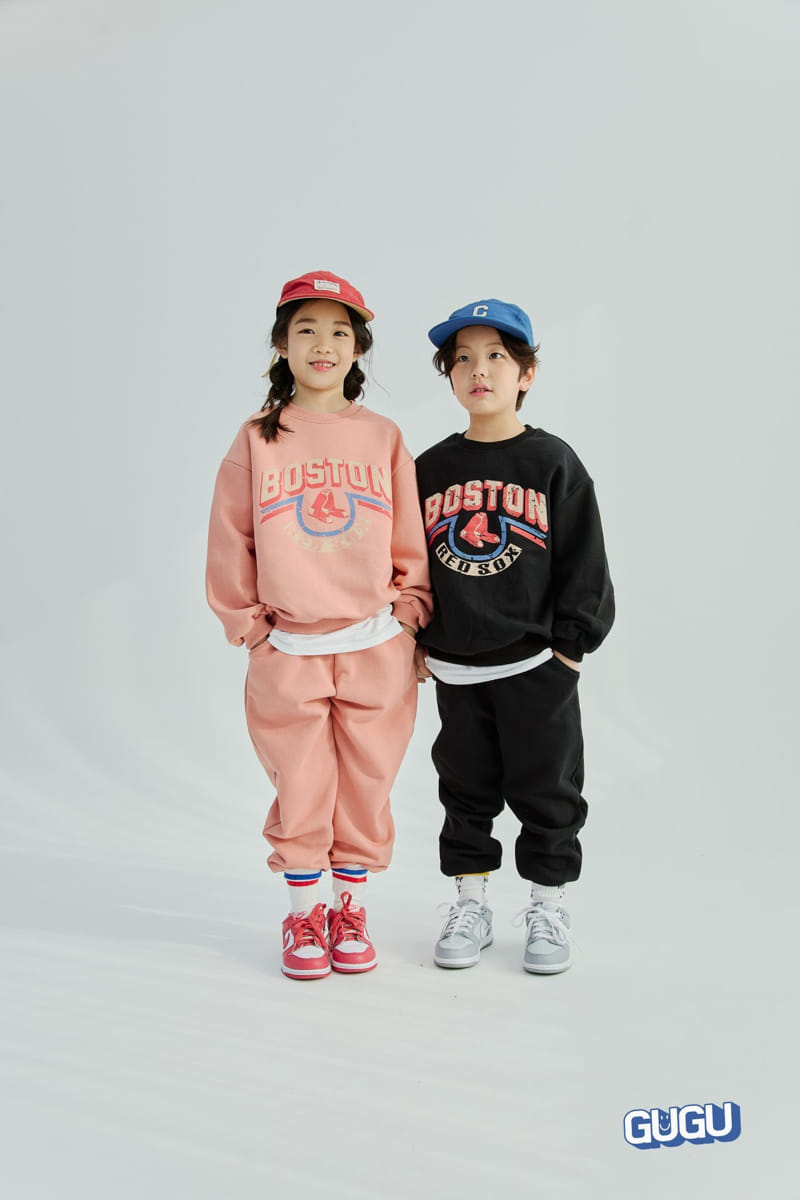 Gugu Kids - Korean Children Fashion - #Kfashion4kids - Boston Top Bottom Set - 8