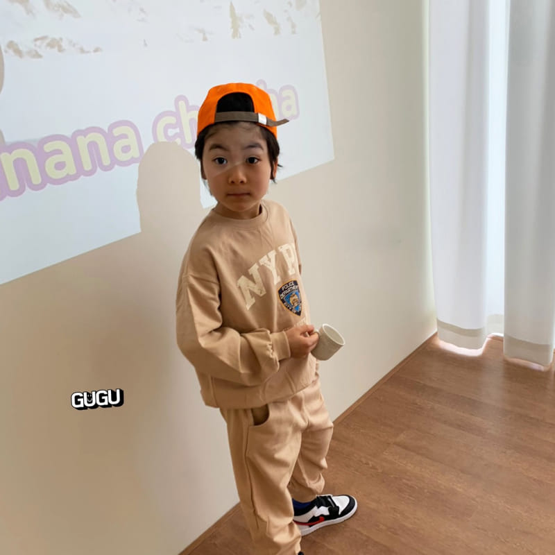 Gugu Kids - Korean Children Fashion - #discoveringself - NYPD Top Bottom Set With Mom - 10