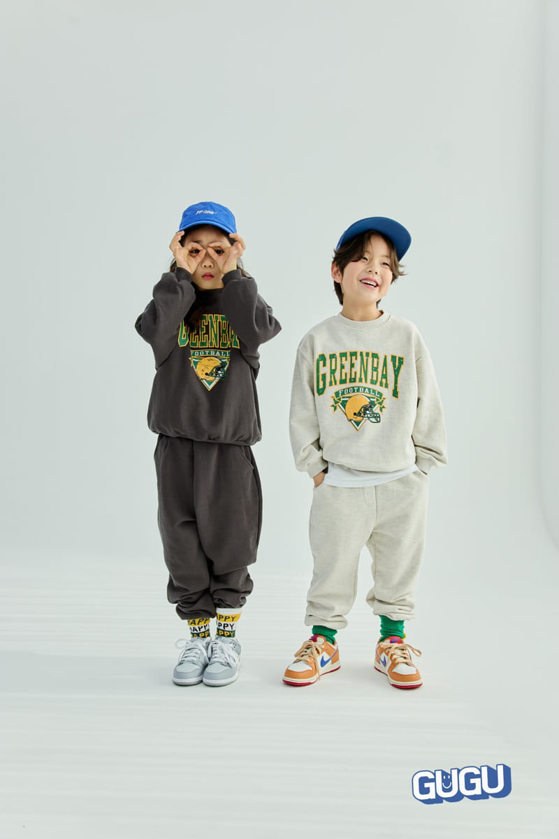 Gugu Kids - Korean Children Fashion - #fashionkids - Green Bear Top Bottom Set - 9