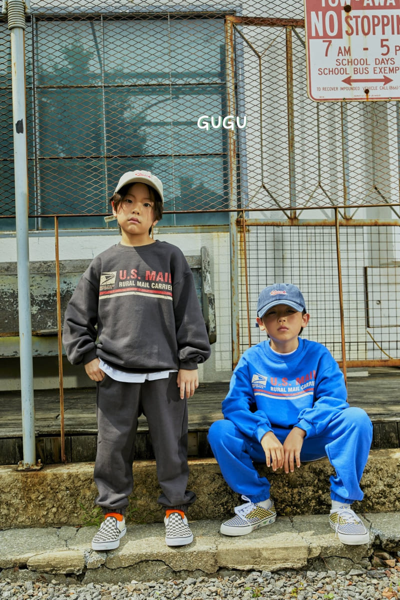 Gugu Kids - Korean Children Fashion - #kidzfashiontrend - Post Man Top Bottom Set - 2