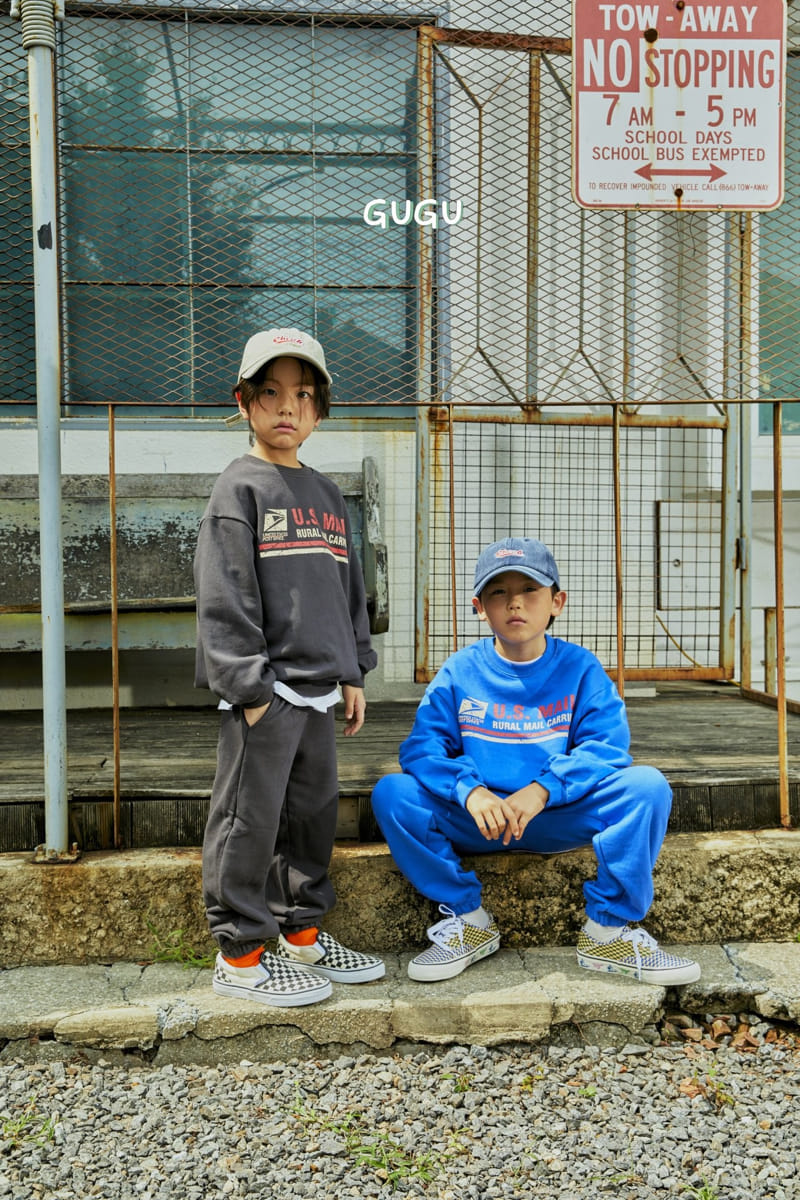 Gugu Kids - Korean Children Fashion - #Kfashion4kids - Post Man Top Bottom Set - 4