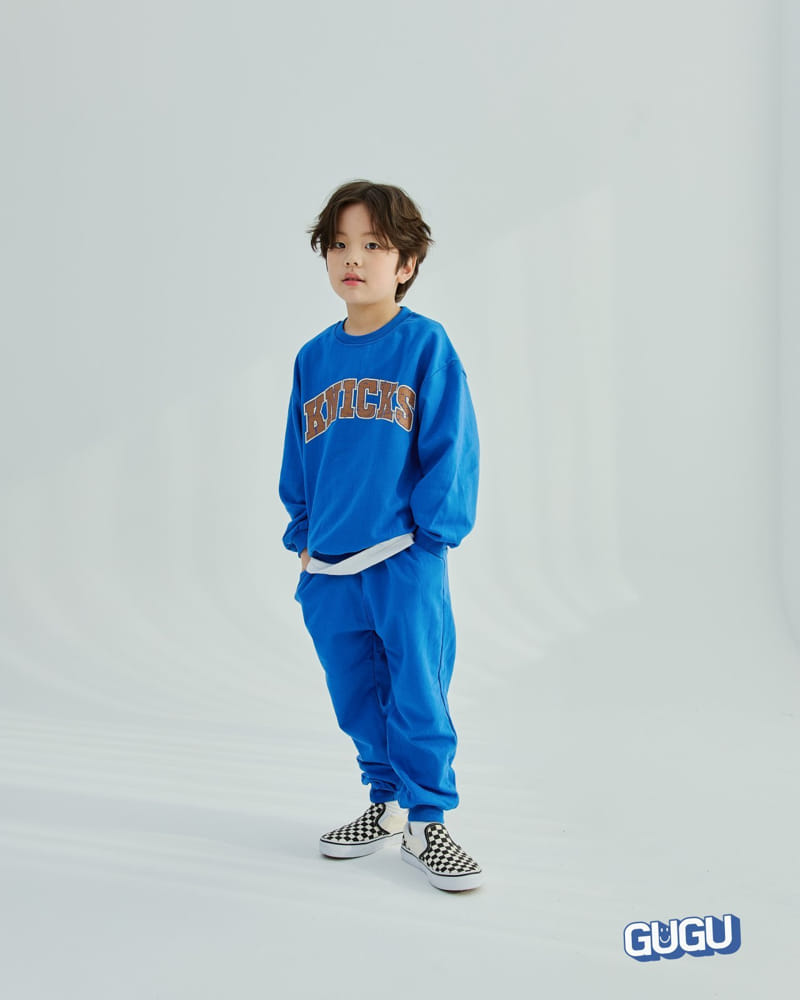 Gugu Kids - Korean Children Fashion - #littlefashionista - Knicks Top Bottom Set With Mom - 6