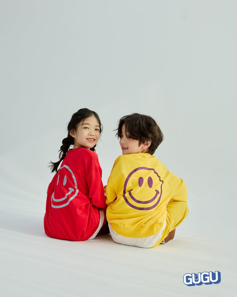 Gugu Kids - Korean Children Fashion - #littlefashionista - Spring Smile Top Bottom Set With Mom
