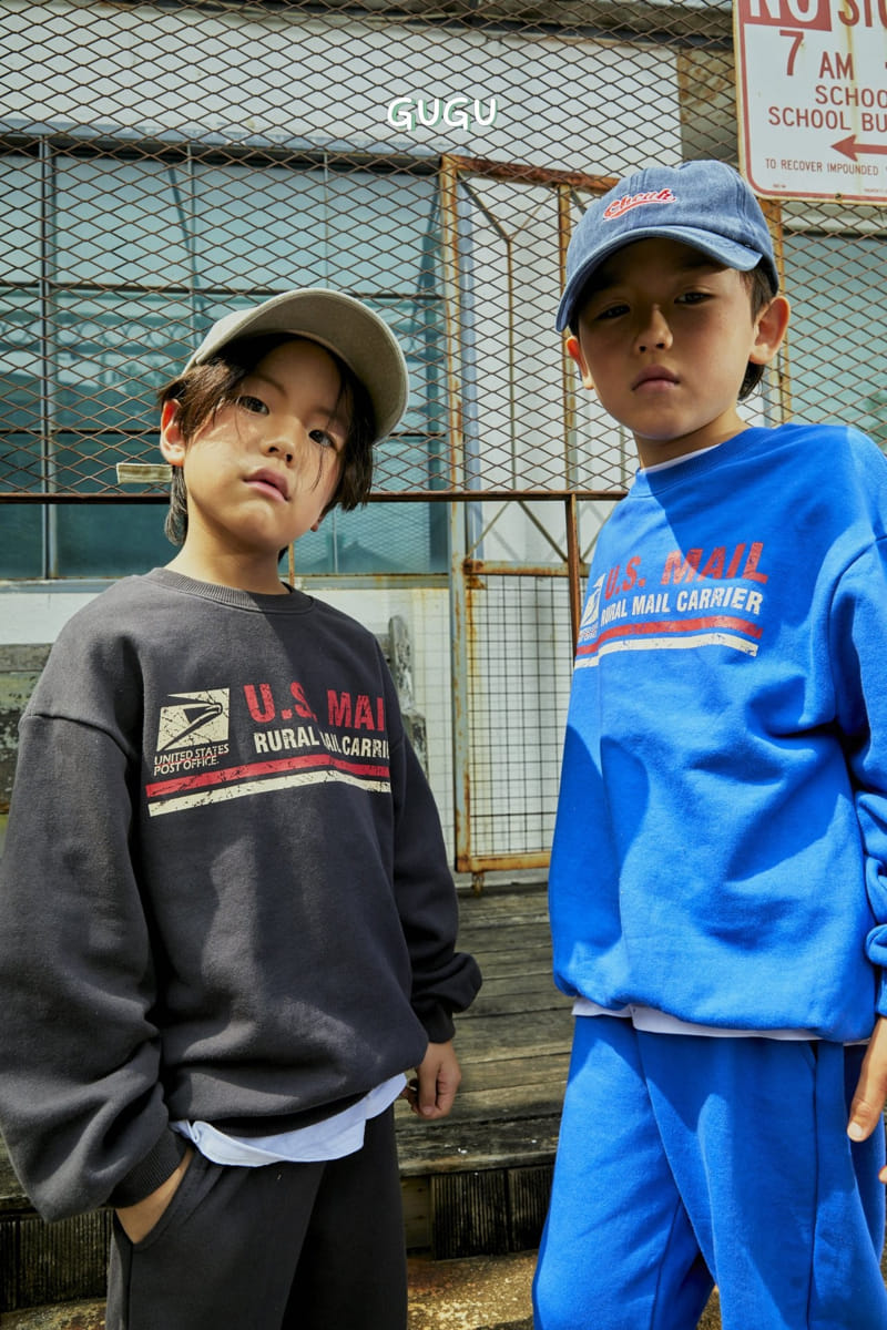 Gugu Kids - Korean Children Fashion - #minifashionista - Post Man Top Bottom Set - 6